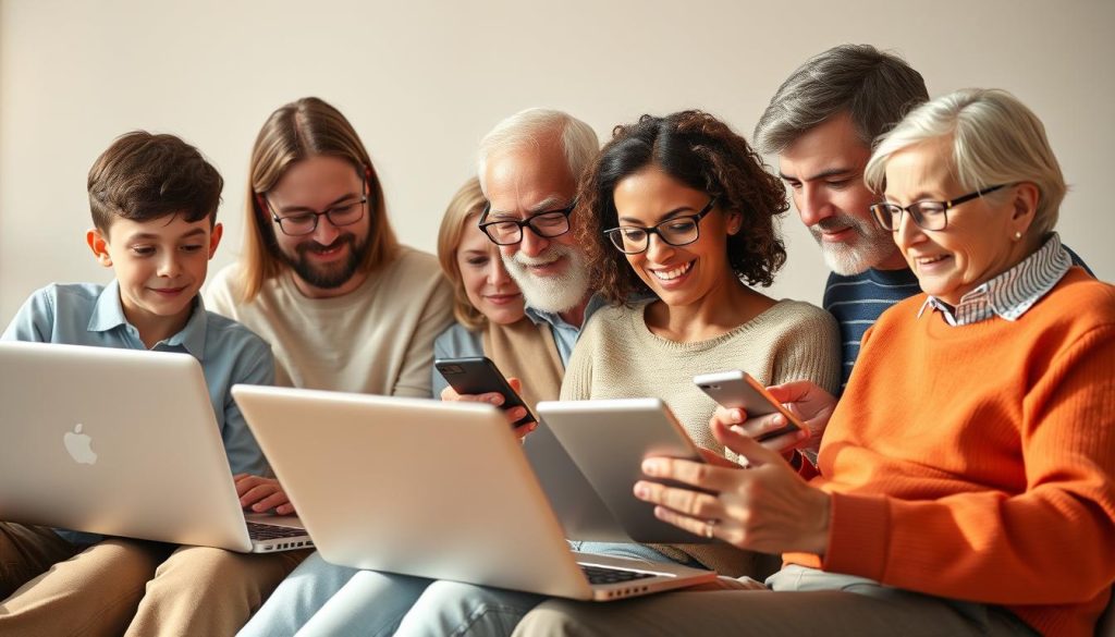 diverse users accessing web content