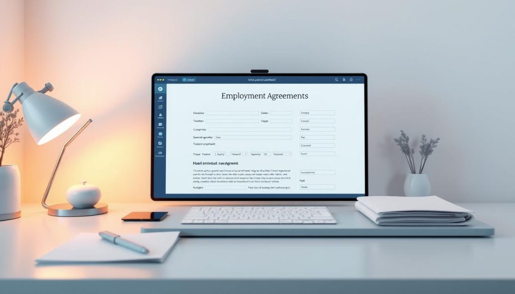 employment contract simulator interface