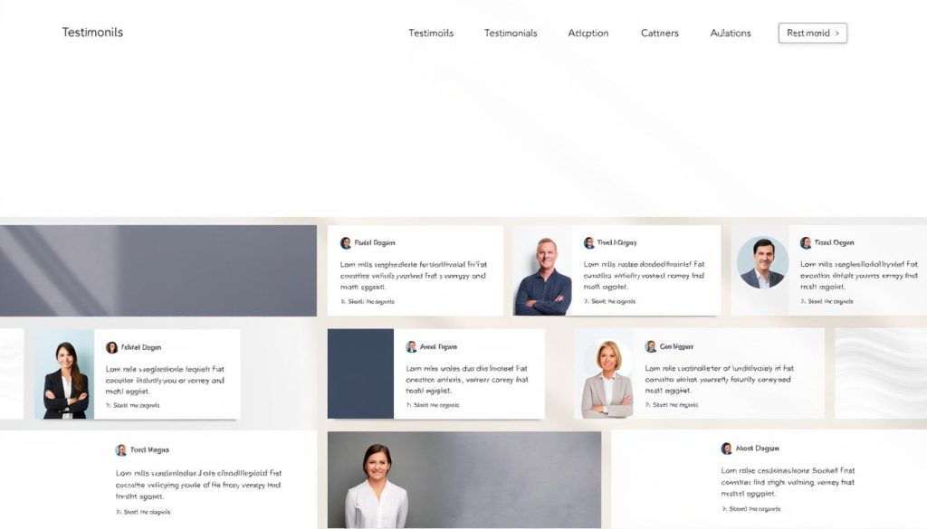 exemples testimonial page