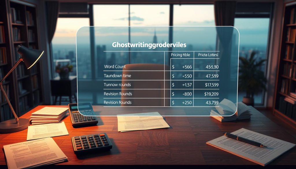 ghostwriting pricing models