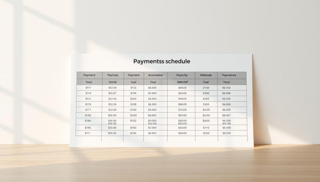 payment schedule