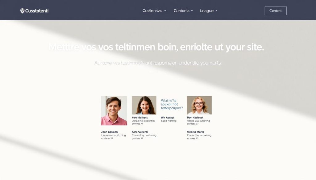 place testimonials homepage