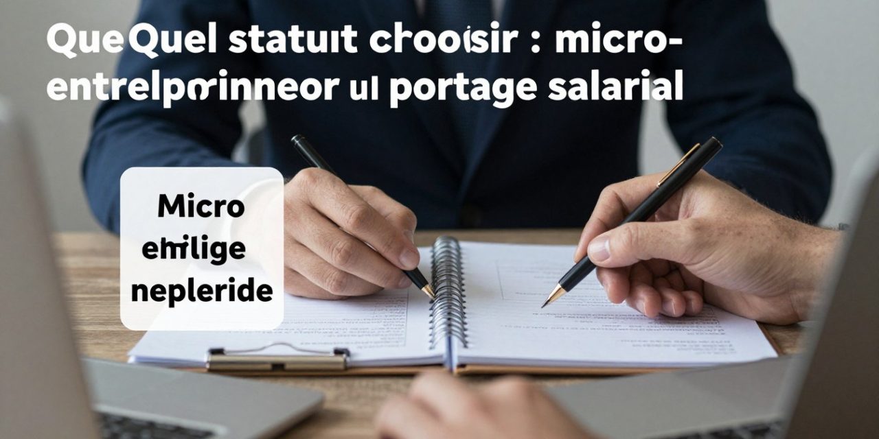 Quel Statut Choisir : Micro-Entrepreneur ou Portage Salarial ?
