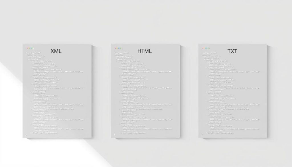 sitemap formats comparison