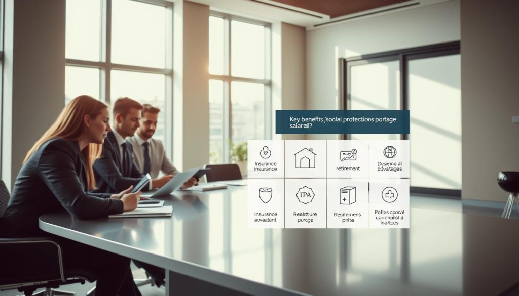 social protection benefits portage salarial