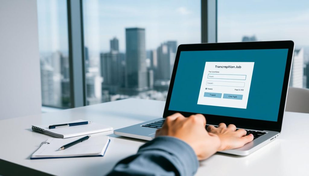 transcription job application process