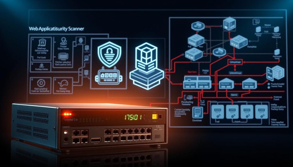 web application firewall and security scanner diagram