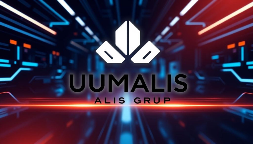 توليد صورة لشعار Umalis Group مع خلفية تقنية