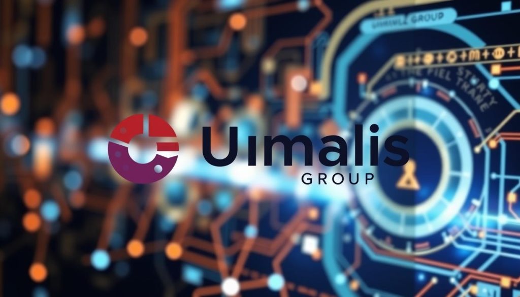 توليد صورة لشعار Umalis Group مع خلفية تقنية
