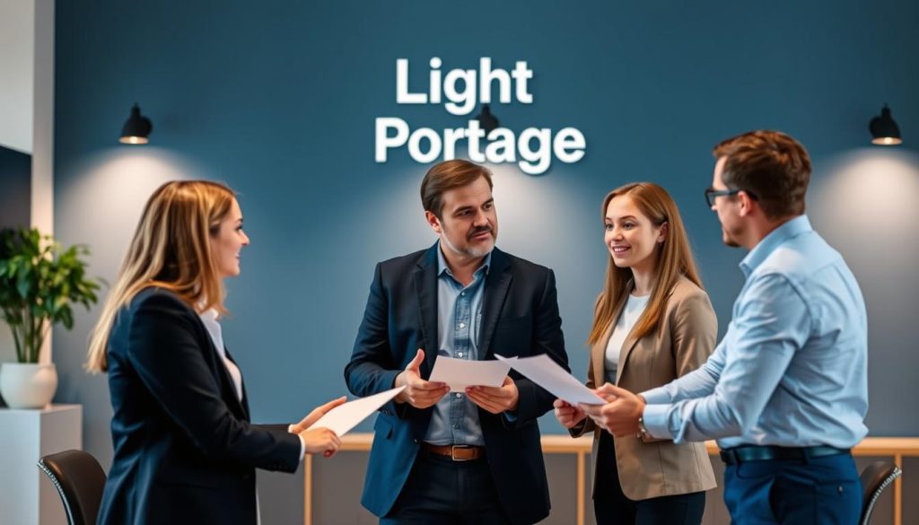 صورة لشركة Light Portage وهي تعمل مع مستقلين