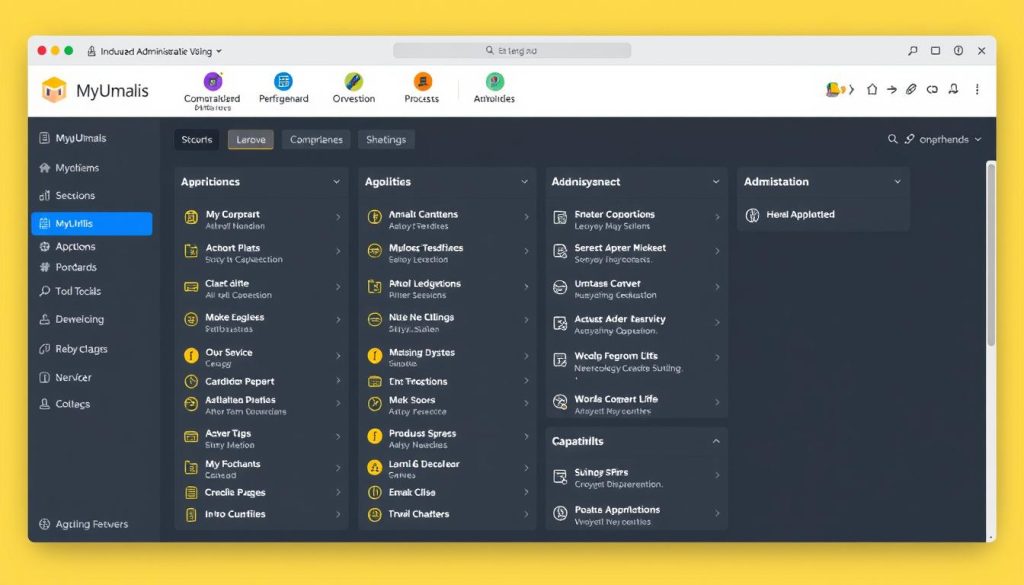 صورة لمنصة MyUmalis التي توفر أدوات إدارية متكاملة