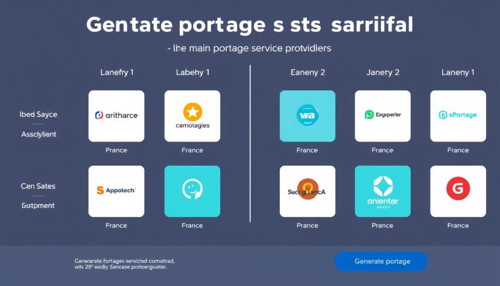 生成关于法国主要portage salarial服务提供商的对比图片
